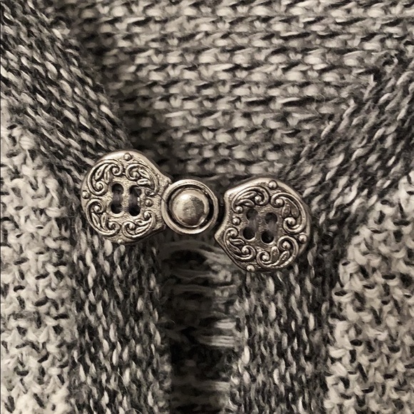 SPLEND’OR Knit Cardigan Sweater Gray Wool Blend Size Medium EUC - Picture 4 of 6